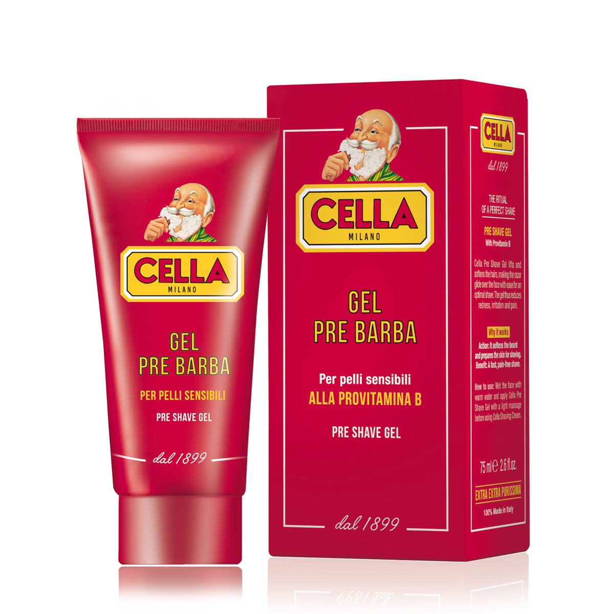 Cella Milano Red Pre-Shave Gel 75ml