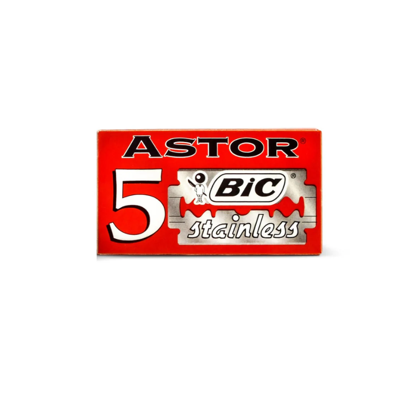 Bic Astor Razor Blades Stainless Steel - Pack of 5