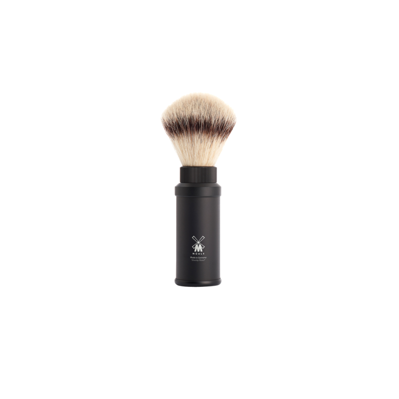 MÜHLE TRAVEL Shaving Brush – Black Anodised Aluminium