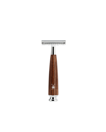 MÜHLE RYTMO Safety Razor – Brown Ash Wood, Closed Comb