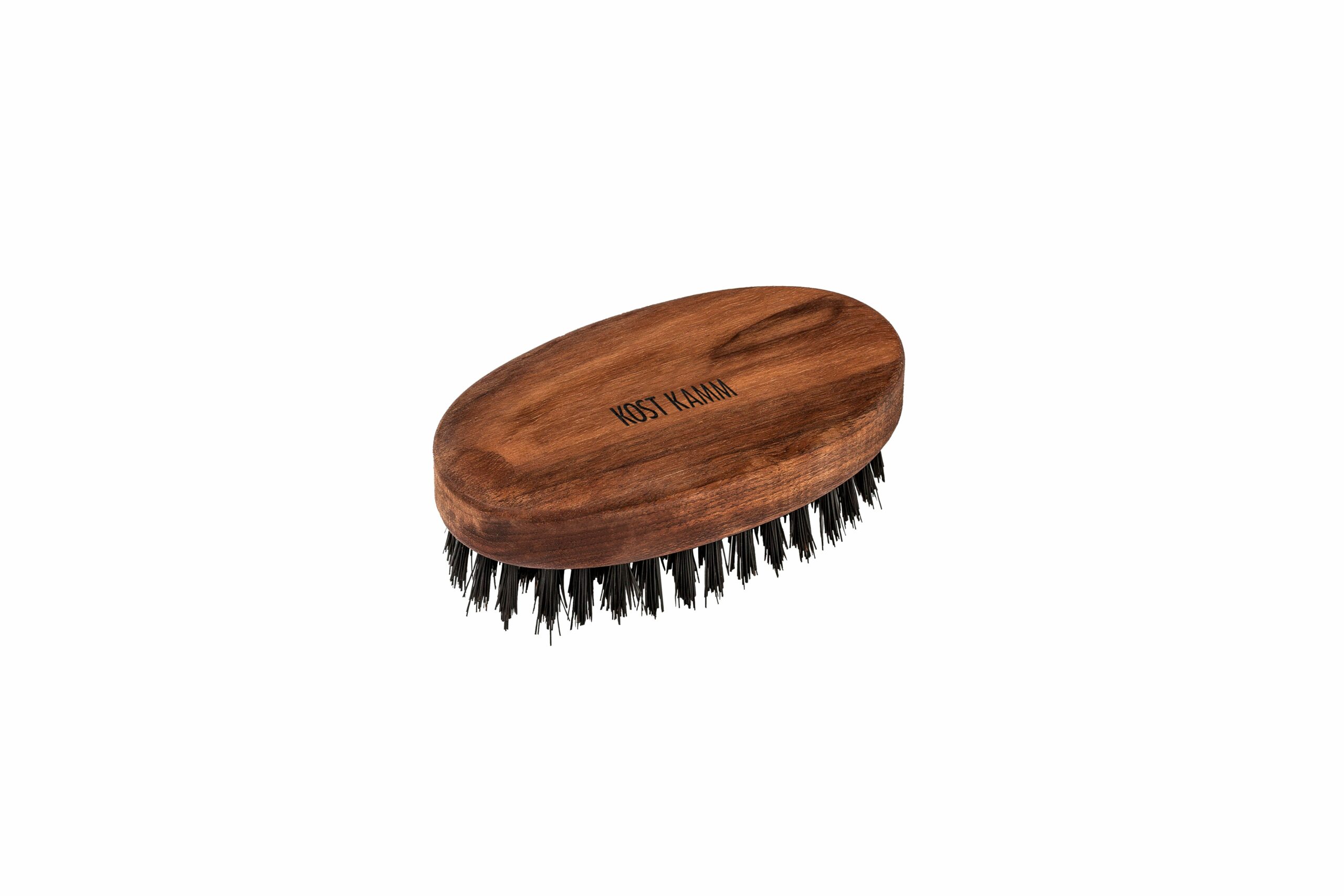 Kost Kamm Large Oval Beard Brush, Walnut, Boar Bristles