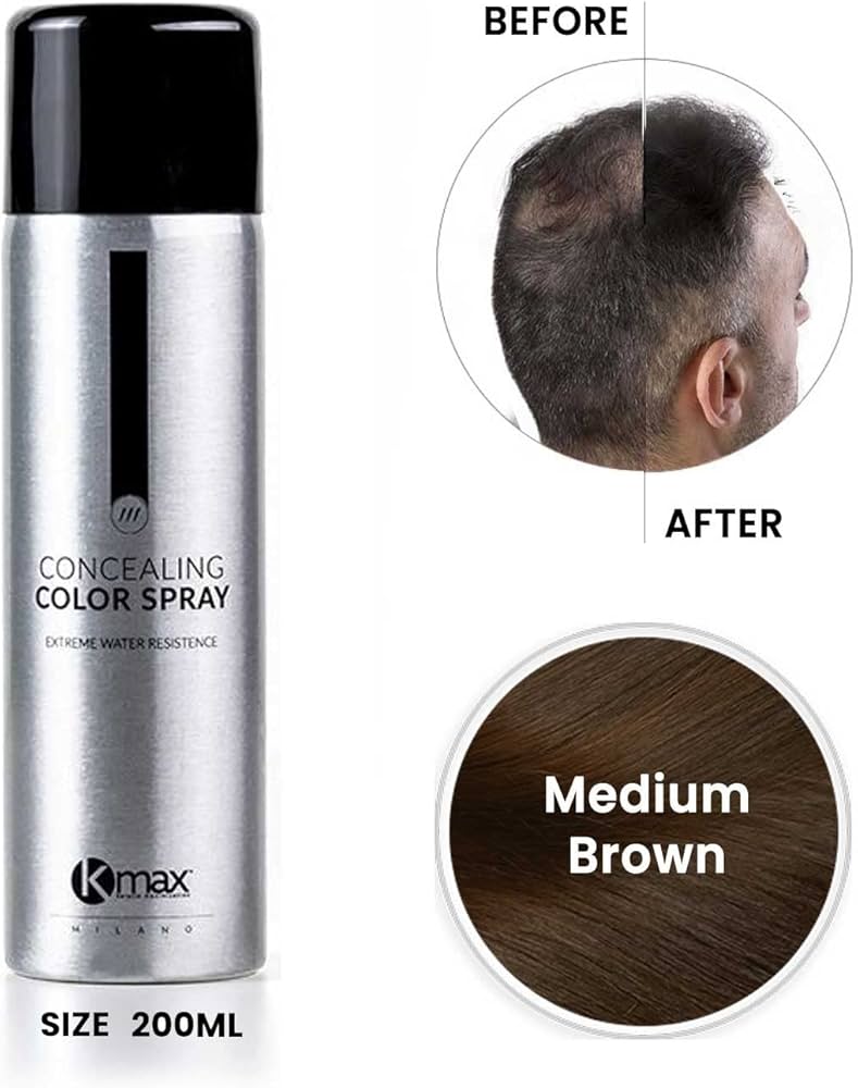 KMAX Concealing Colour Spray 200ml - Light Brown