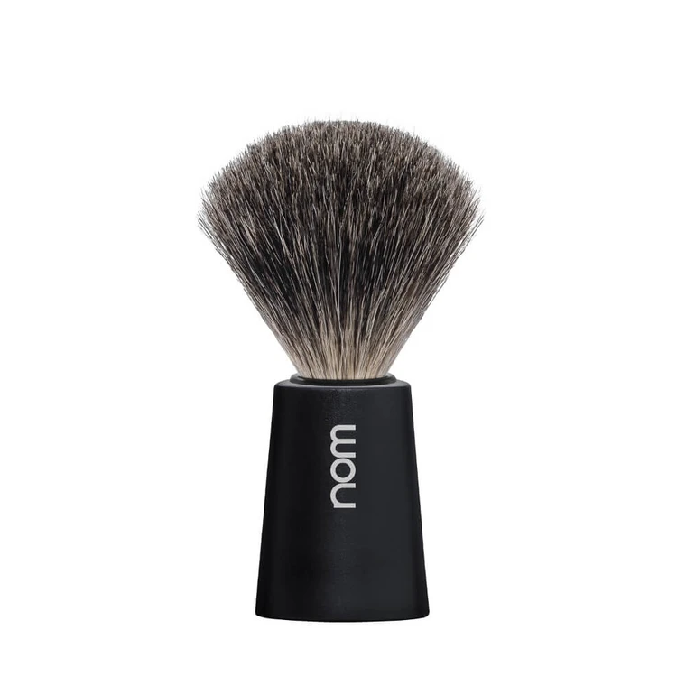 Nom Carl Pure Badger Shaving Brush Black